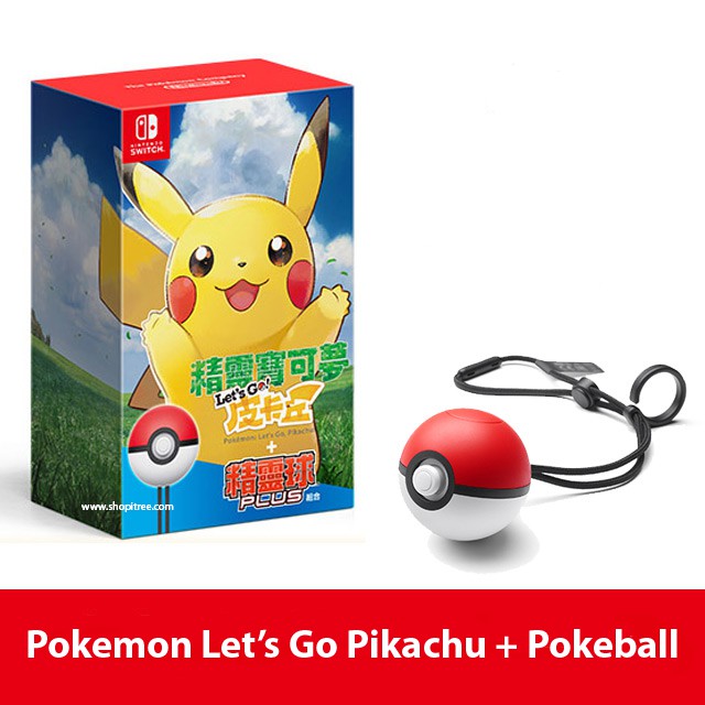 let's go pikachu with pokeball plus