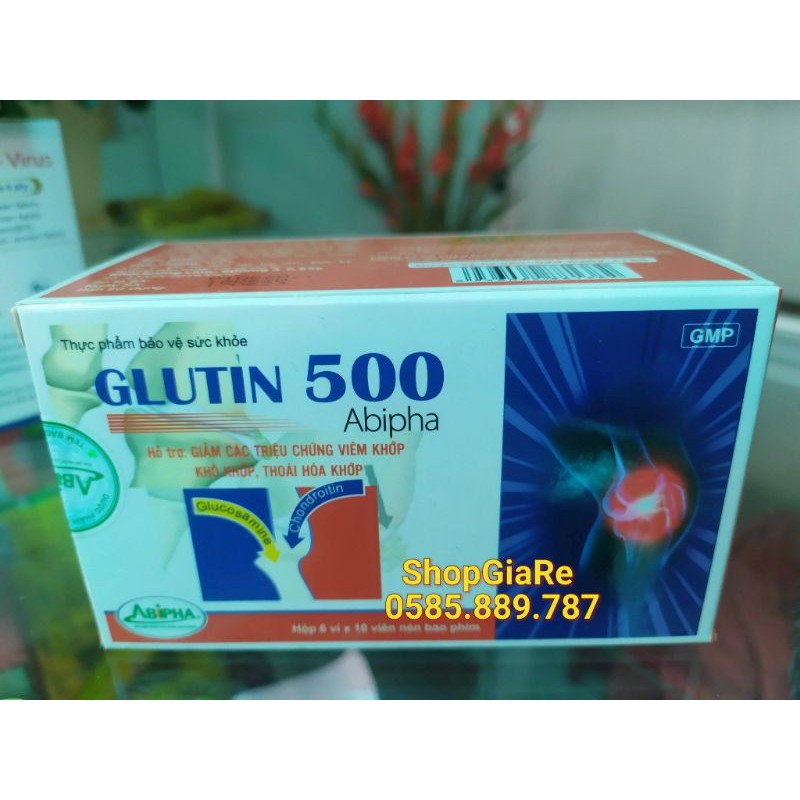 Glutin 500 Abipha Contains Glucosamin 1000 To Help Strengthen Bones Prevent Rickets Increase The Ability To Lubricate Joint Fluid Arthritis Shopee Singapore