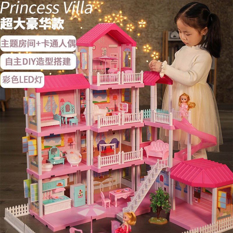 Kids Toys Boys Girls Gifts Princess House Girl Play House Toy Simulation Castle Barbie Set Model Villa Children S Bi Shopee Singapore