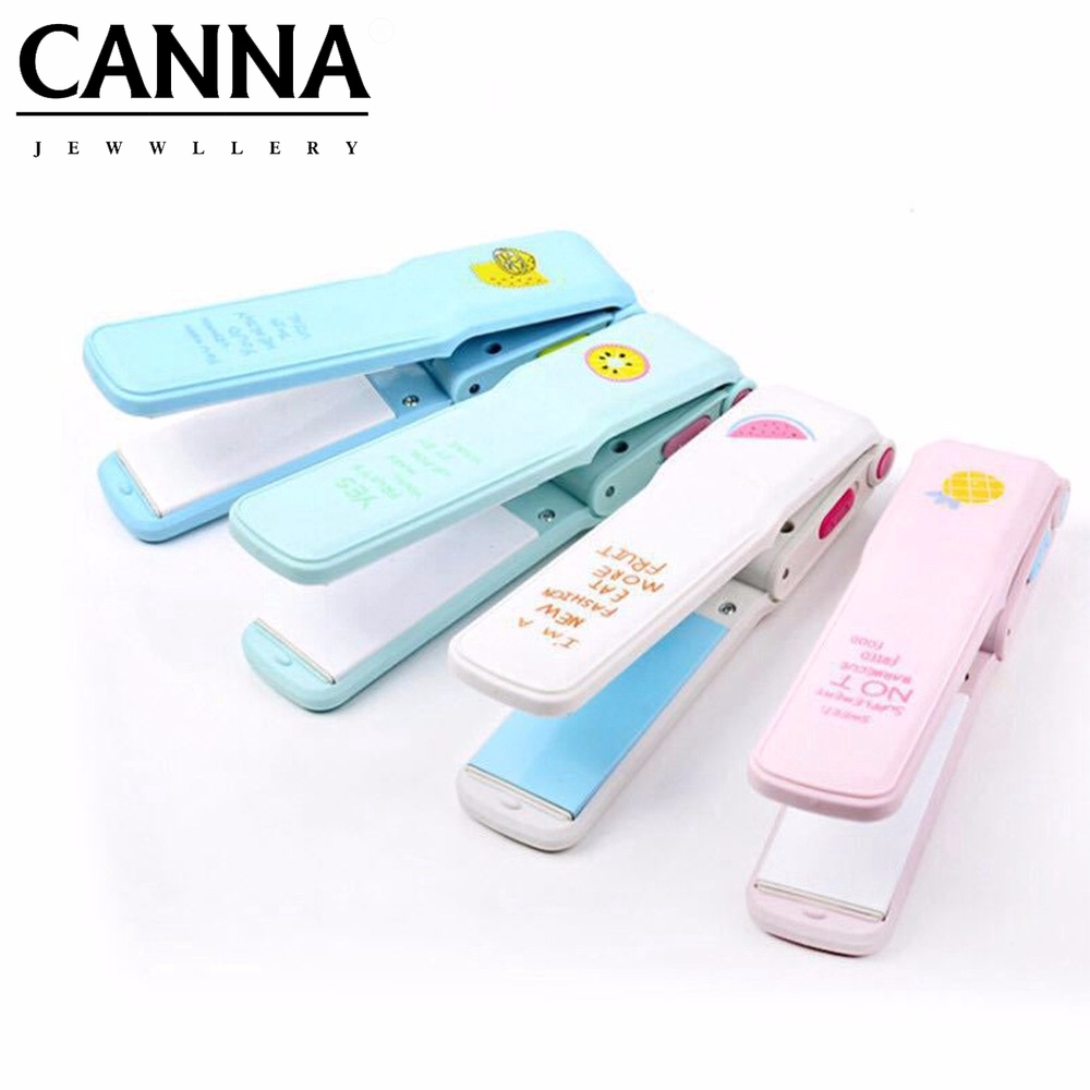 Mini Dry Wet Dual Use Straight Clip Cute Hair Curler Straightener