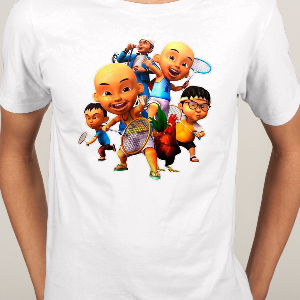 Short Sleeve T-shirt shirt Upin Ipin Kak ros Opah Ehsan Jarjit Fizi mail dzul O-Neck Men Fashion ...