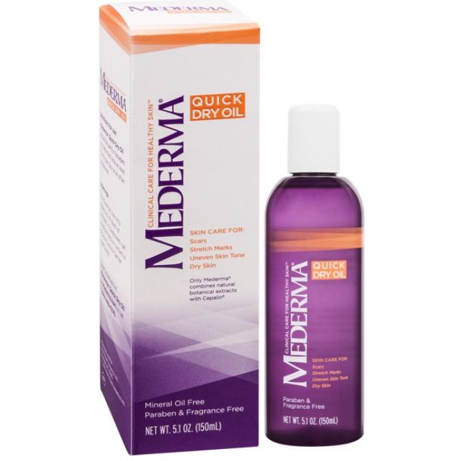 mederma quick dry oil on face