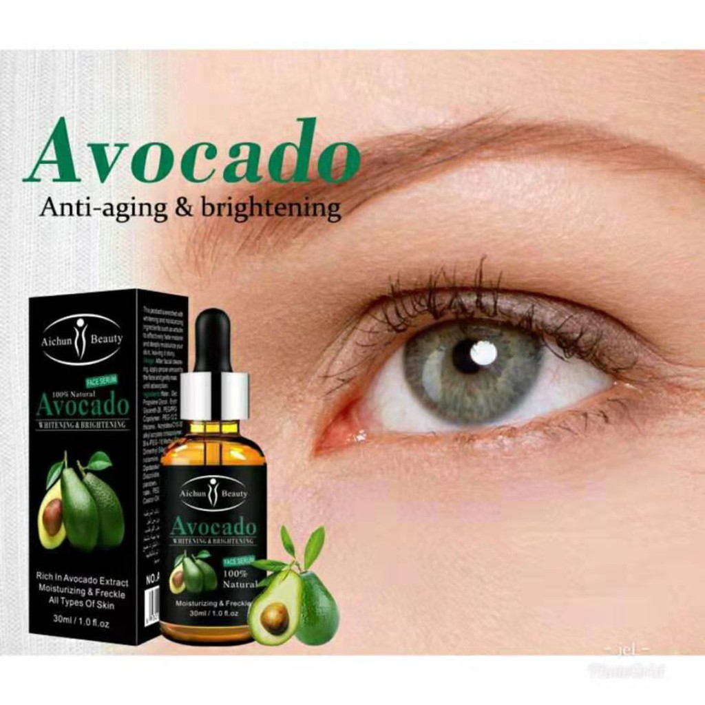 100 Natural Avocado WHITENING & BRIGHTENING FACE SERUM AICHUN BEAUTY