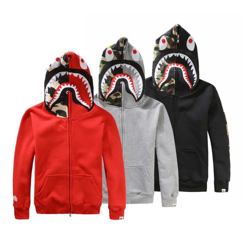 bape jacket red