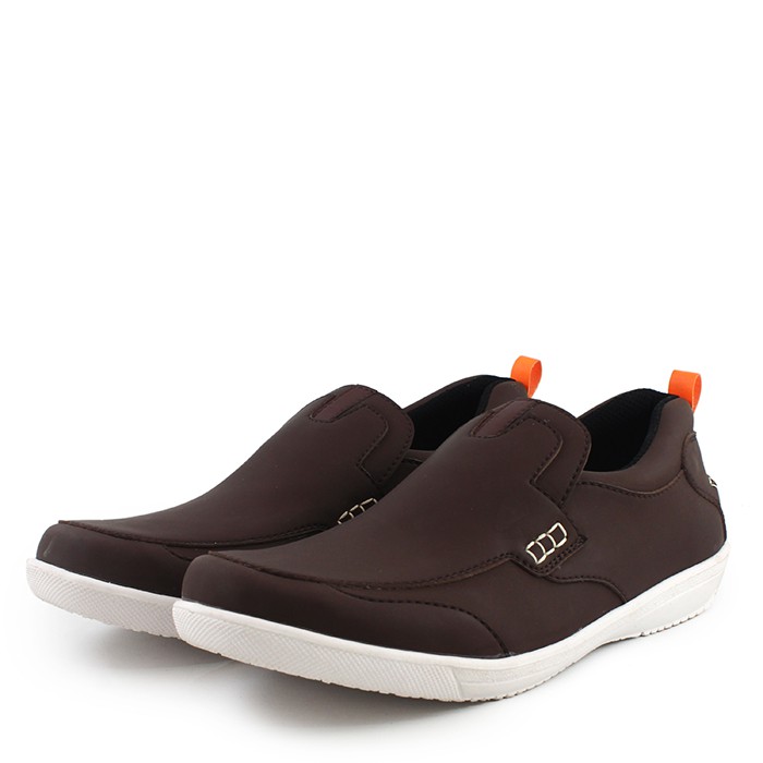 brown casual slip on shoes
