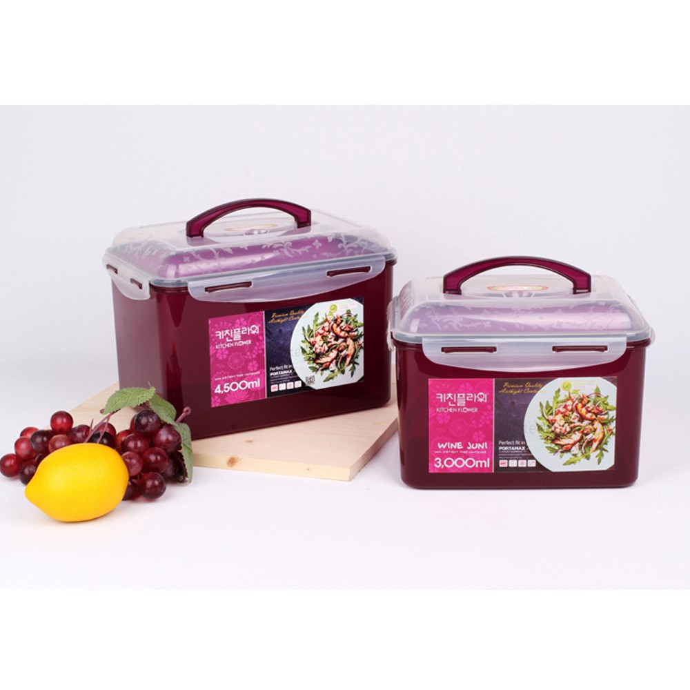 Kimchi Food Storage Container 4.5, 3.0 Liter 2PCS/SET KOREA Shopee