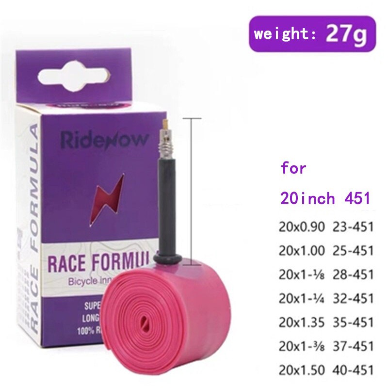 Ridenow TPU Superlight Inner Tube 451 65mm Presta Valve (Singapore
