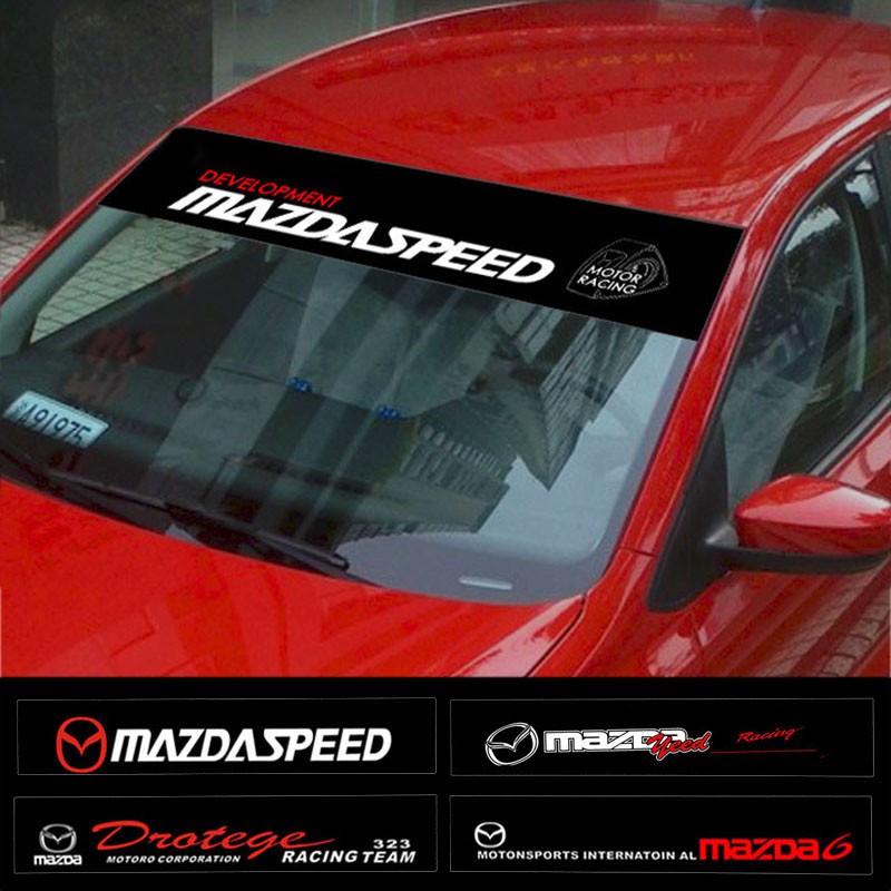 130x21cm Modified Mazdaspeed Vinyl Car Front Windshield Reflective Sticker  Sun Shade Sticker Decals for Mazda Protege Speed Speed6 RX8 RX7 MX3 MX5 |  Shopee Singapore