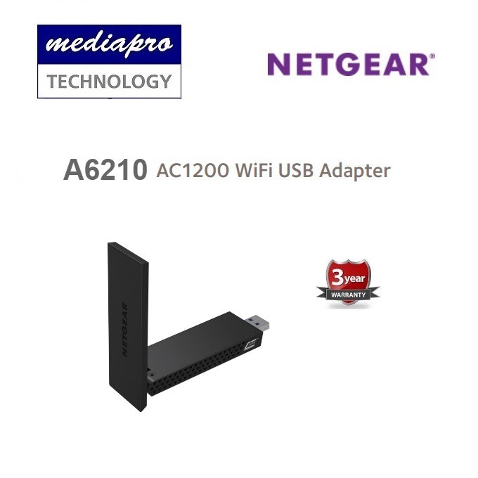 Netgear A6210 Ac1200 Wifi Usb Adapter 3 Year Local Netgear Warranty Shopee Singapore