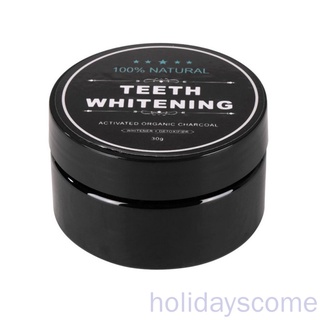 【HLCM】 30G Activated Charcoal Teeth Whitening Cleaning Powder Bamboo Charcoal Toothbrush Oral Hygiene Tooth Cleaner Whitener