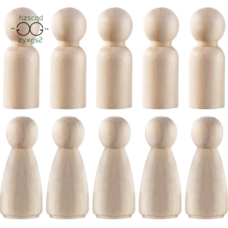 unfinished peg dolls