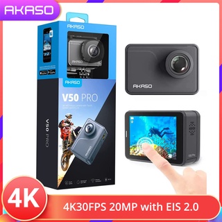AKASO V50 Pro Native 4K/30fps 20MP WiFi Action Camera with EIS Touch Screen
