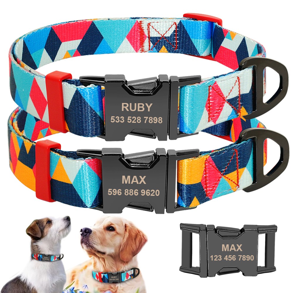 personalized nylon dog collar