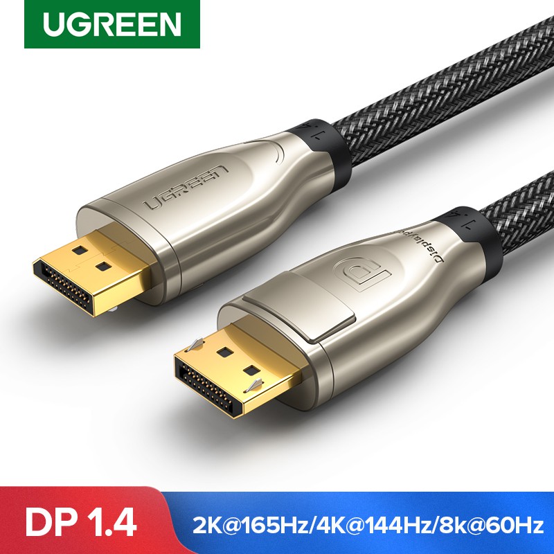 Ugreen Displayport 1 4 Cable 8k 4k Hdr 165hz 60hz Display Port Adapter Cable Shopee Singapore