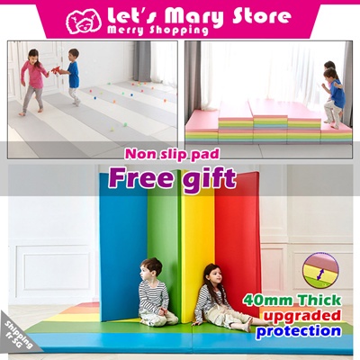Folding Playmat 4 Fold _ 1.2x1.6(m) / baby protection / foldable / Korea Authentic by Let's Mary Store