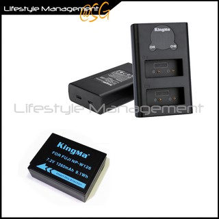Fujifilm NP-W126 Battery Dual USB Charger For Fuji Camera Batteries Charging