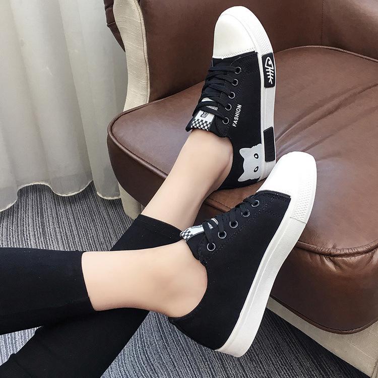 women�s shoes casual wild shallow white flat bottom with