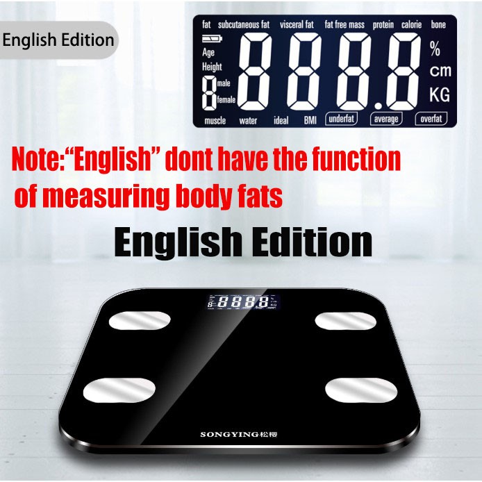 Multiple Smart Fat Measure Body Weight Scale Weighing Scale - 