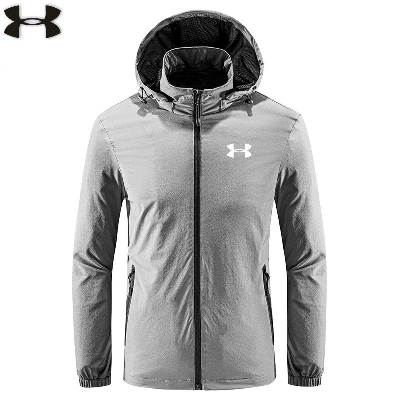 Ready Stock Under Armour Men S Thin Hooded Jacket Windbreaker Windproof Waterproof Leisure Sports Jacket Hooded Sportswear Outerwear 1 Shopee Singapore