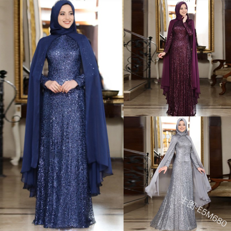 glitter dress muslimah