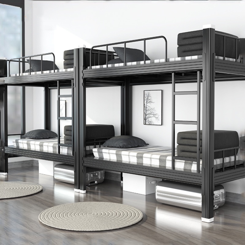 KANGY Bunk Iron Bed Student And Staff Dormitory Iron Bed Apartment Bunk