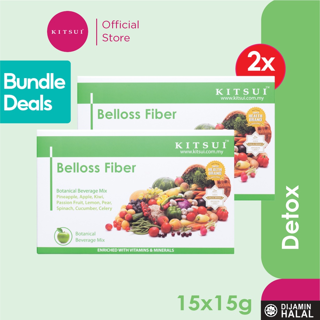 Double Deals 2x Kitsui Belloss Fiber Belly Loss Fiber X Complete Problems Detox Stops Problems Shopee Singapore