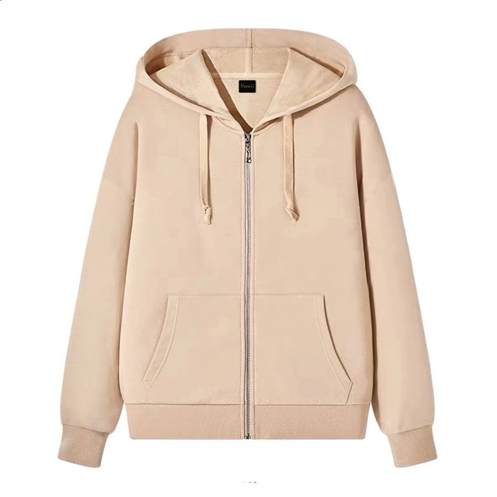 Hoodie jacket women Korean style jacket plain unisex jacket with zipper for men/women
