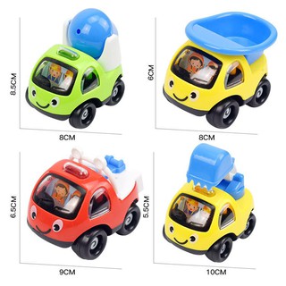 BBBK 4in1 SET Mainan  Truk  Kartun Pull Back Warna  Acak 