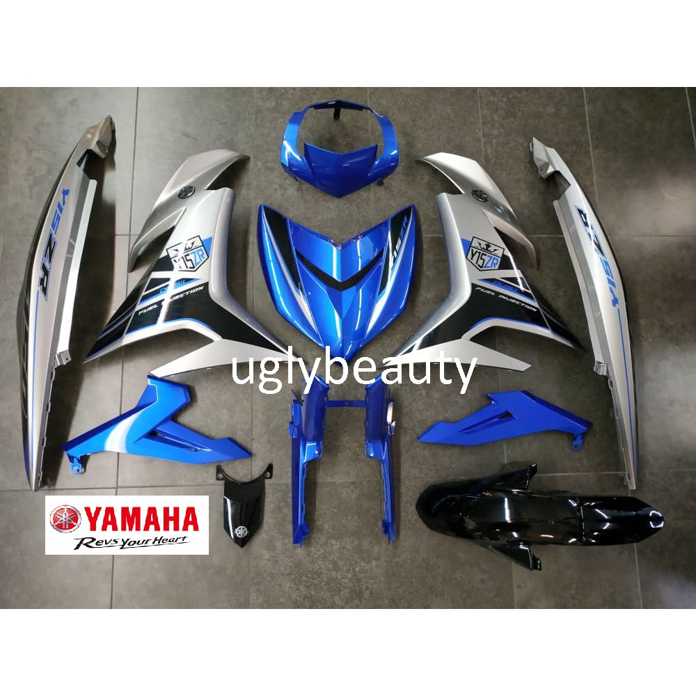 Shop Malaysia Open From New Bikes Yamaha Y15zr Y15 Y15 V1 Full Cover Set Coverset 100 Original Sticker Tanam Shopee Singapore