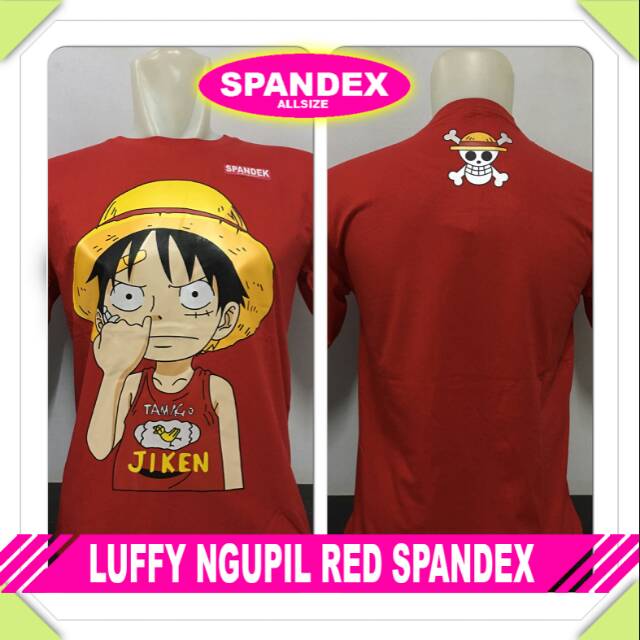 Onepiece Luffy Anime Shirt Picking Red Zuperone Distribution Shirts Shopee Singapore - roblox shirt luffy