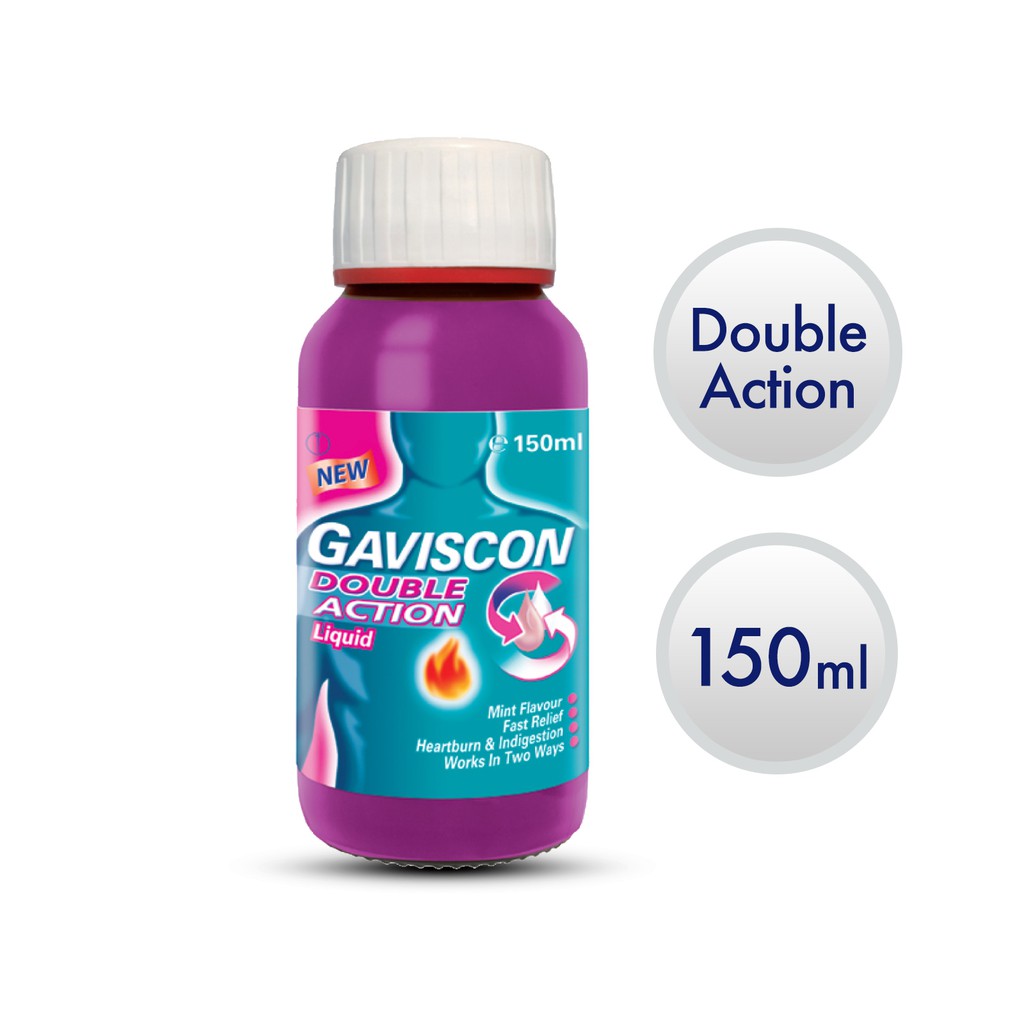 Gaviscon Double Action Liquid For Fast Relief Of Heartburn Indigestion 150ml Shopee Singapore