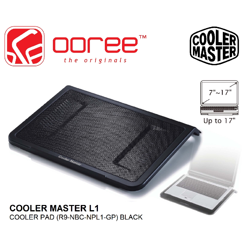 COOLER MASTER NOTEPAL L1 COOLER PAD WITH 160MM SILENT FAN AND ...