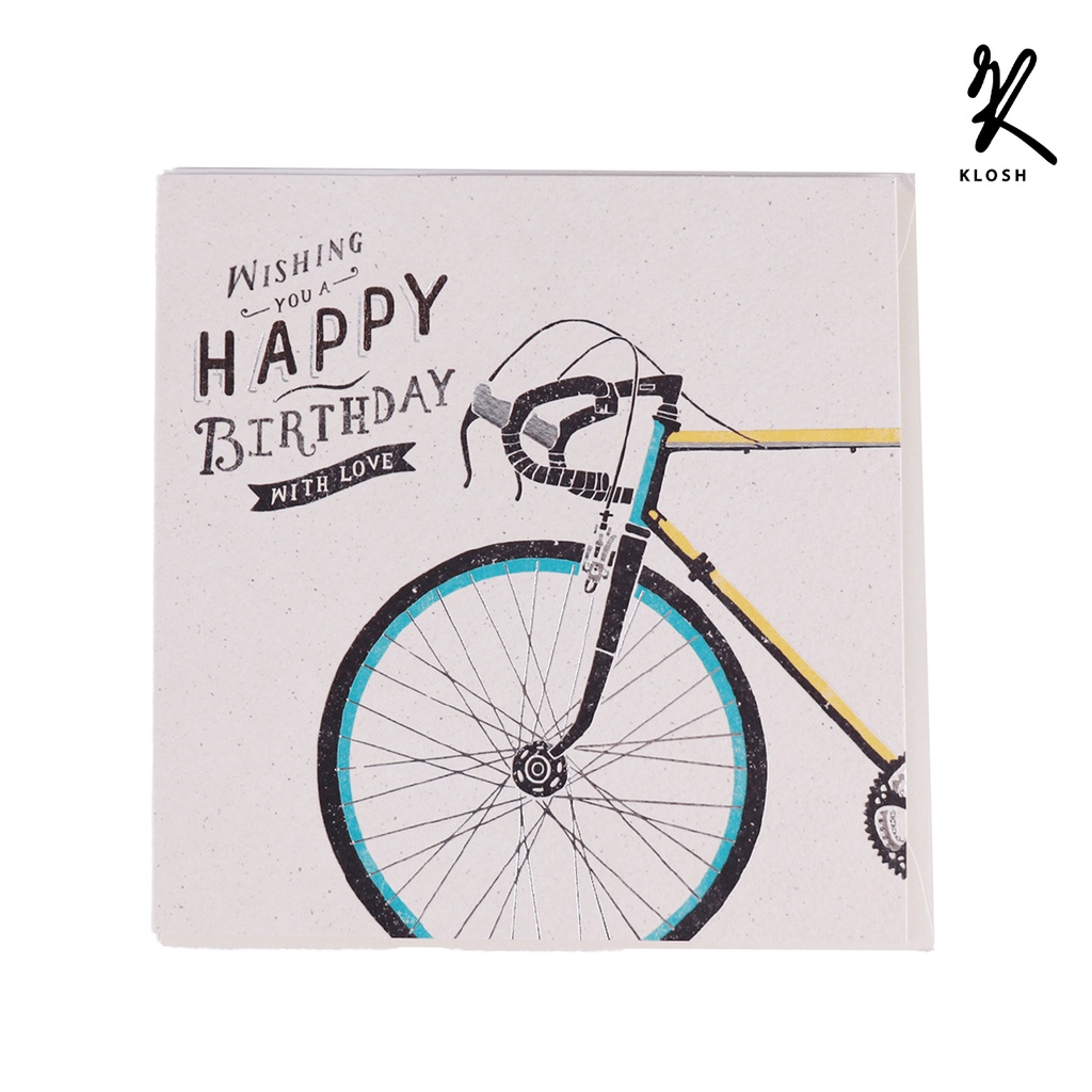 Klosh - Card - Bicycle Happy Birthday For Male / Guys | Shopee ...