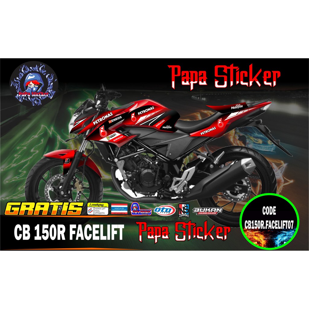 Striping Cb150r Cb 150 R 16 17 Petronas Variation Scotlite Scotlet Sticker 07 Shopee Singapore