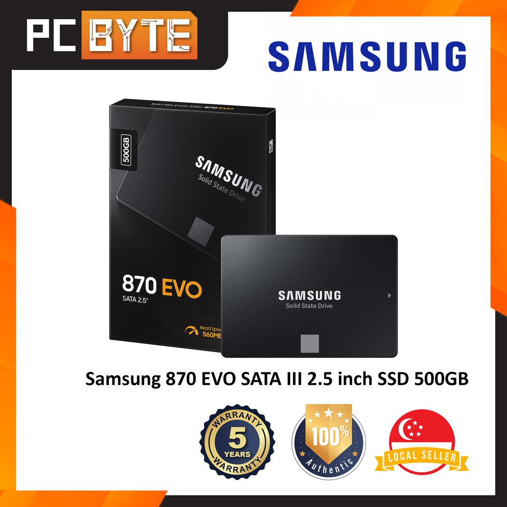 Samsung 870 EVO SATA III 2.5 inch 500GB SSD Shopee Singapore