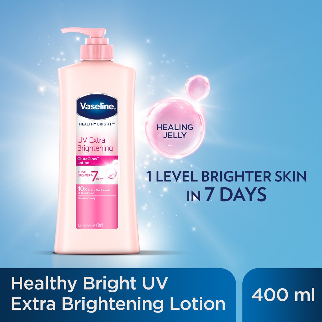 Vaseline Healthy Bright UV Extra Brightening Body Lotion 400ml | Shopee ...