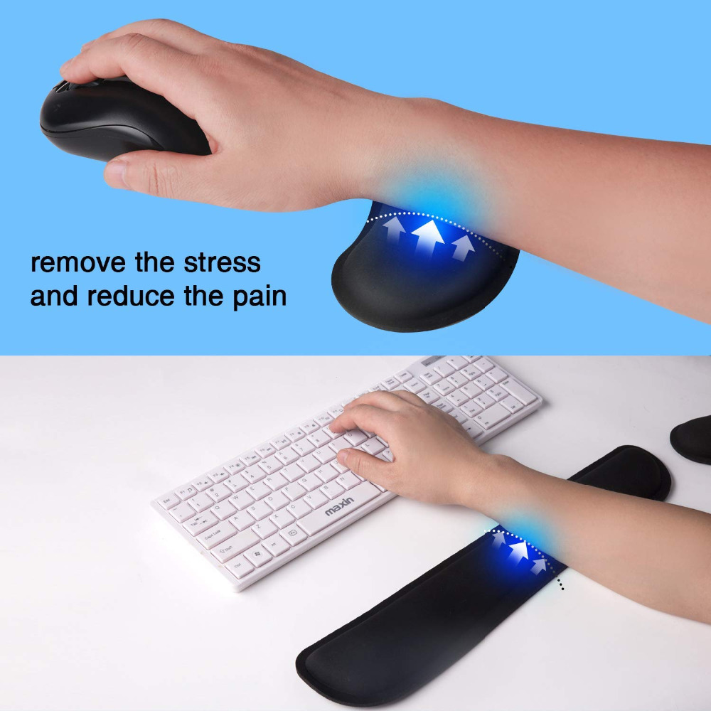 Memory Foam Keyboard Wrist Rest Pad /Superfine Fiber Wrist Rest