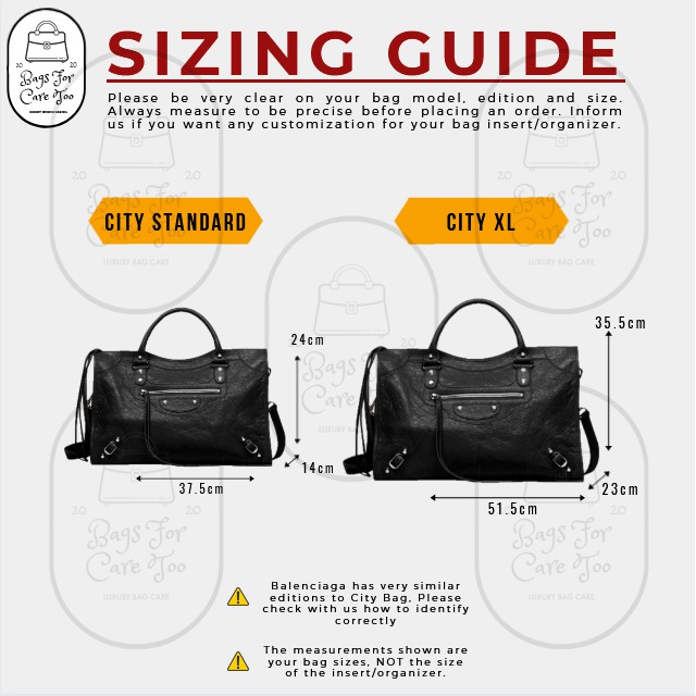 Balenciaga city bag measurements hotsell