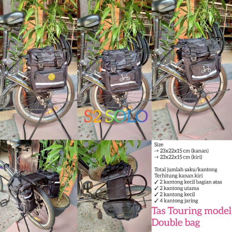 Folding Bike Touring Bag 2 Pockets Right Left Shopee Singapore