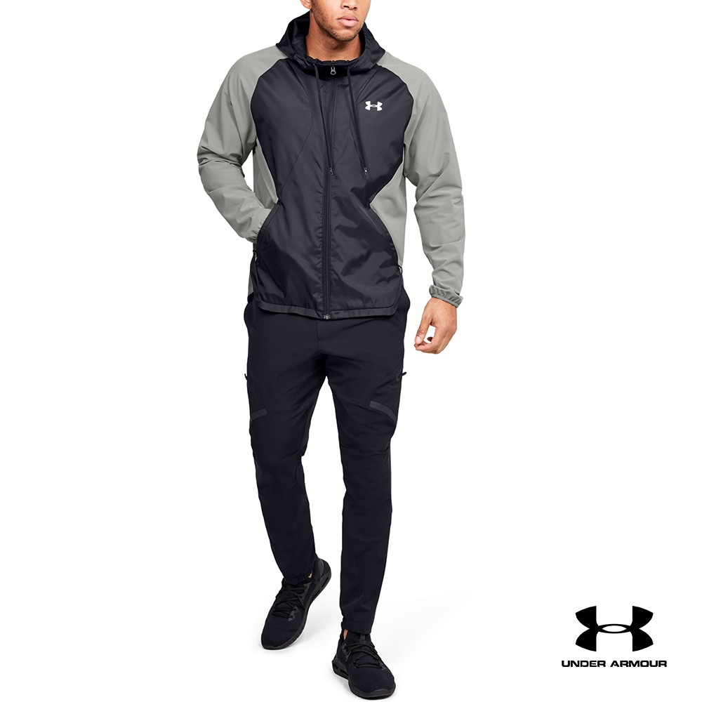 men's ua stretch woven full zip jacket