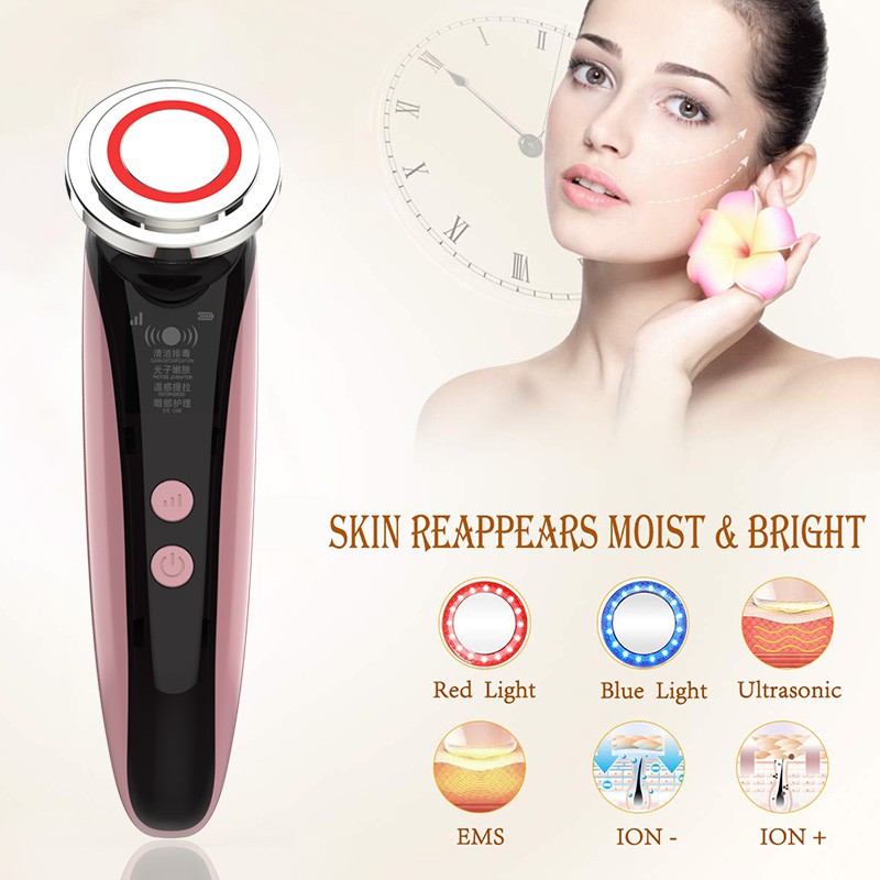 5 in 1 RF EMS LED Photon Light Therapy Deeply Cleanser Facial Care Face  Lifting Tighten EMS Massager Beauty Tool | Shopee Singapore