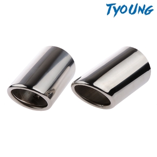 [TYOUNG] Exhaust Pipe Tip Finisher for Audi A4/A4L/Q5/Q3/A3/A1/A5/A6/A6LA8/A8L Silver