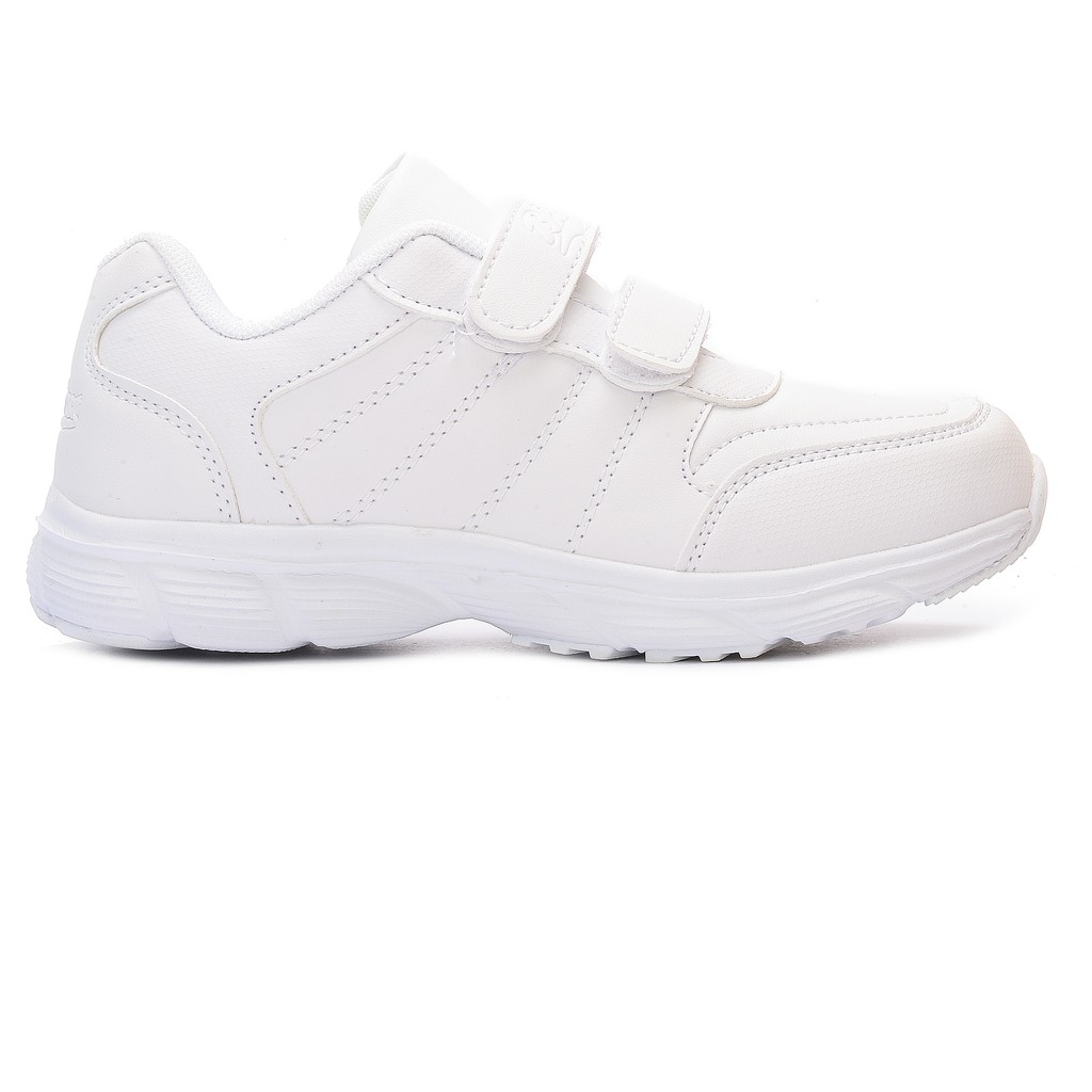 kids white velcro sneakers