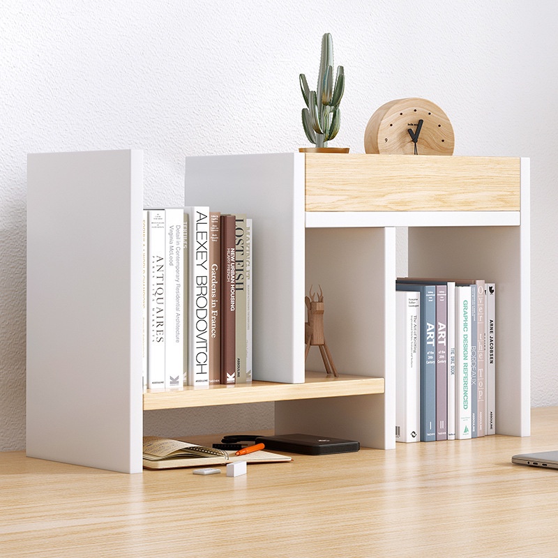 Bookshelf Table Shelf Desktop Student, Small Bookcase Storage
