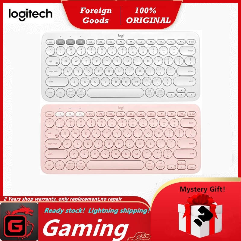 New Version Logitech K380 Wireless Bluetooth Keyboard Color White Pink Shopee Singapore