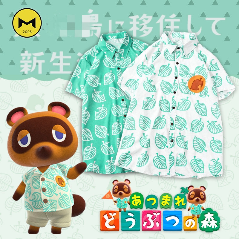 HOT Game Animal Crossing Shirt Tom Nook The Same Summer Short-sleeved