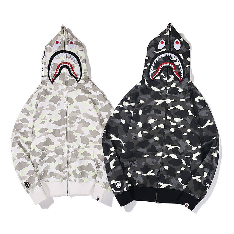 bape black and white hoodie