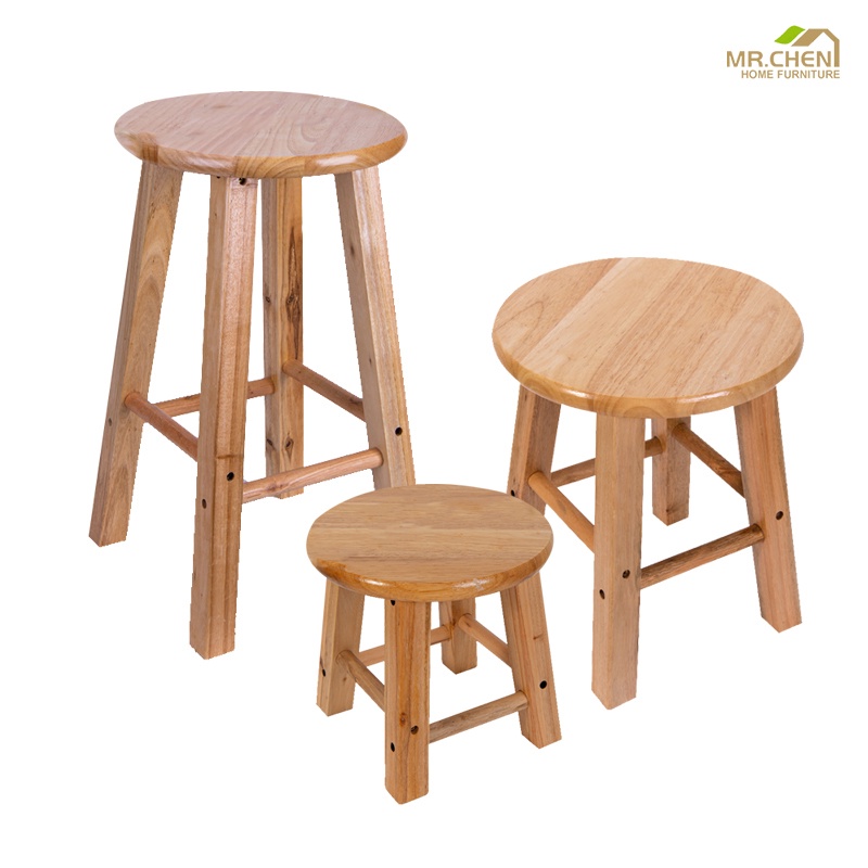 Lhsg Log Solid Wood Stool Chair Small, Small Round Wood Bar Stools