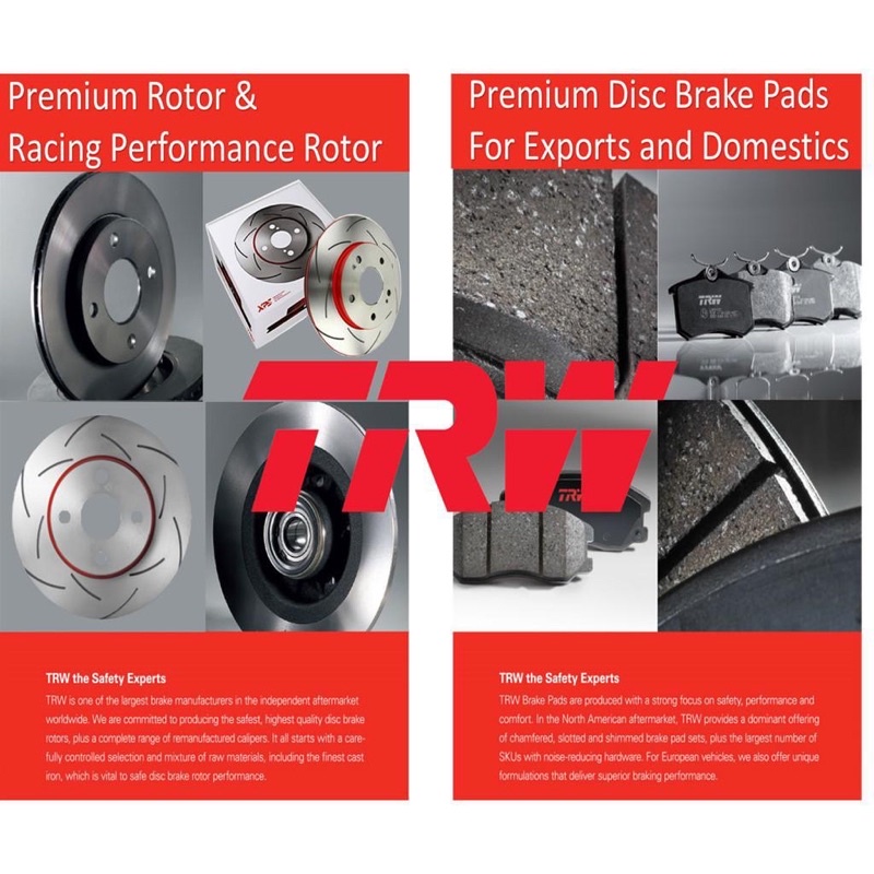 Trw Rr Brake Disc Rotor Df8021 Exora Turbo Bold Shopee Singapore