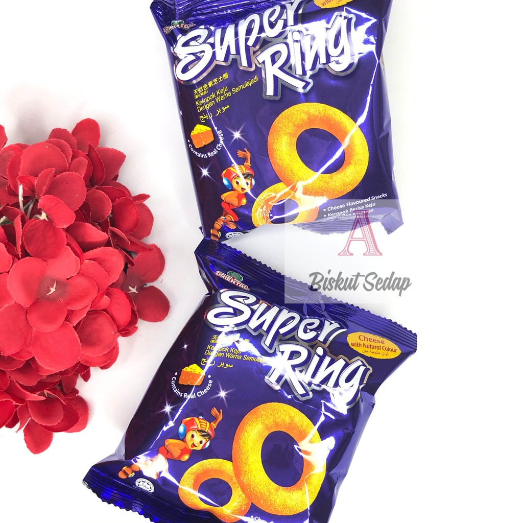 Super Cheese Keropok Ring With Four Colors Contains Real Cheese 14g X 1pack Ready Stock Halal Medium Shopee Singapore